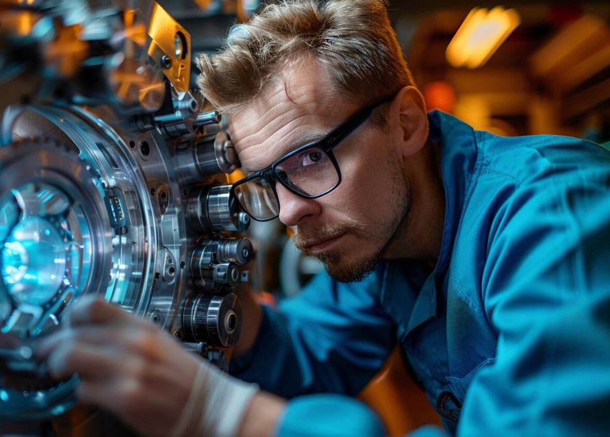 Сварщик выполняет ручную дуговую сварку